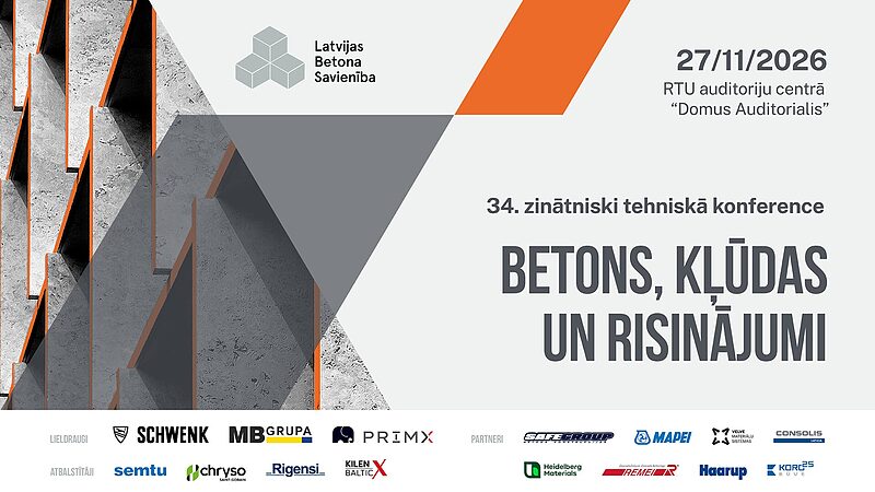 Atvērta reģistrācija konferencei “Betons, kļūdas un risinājumi”